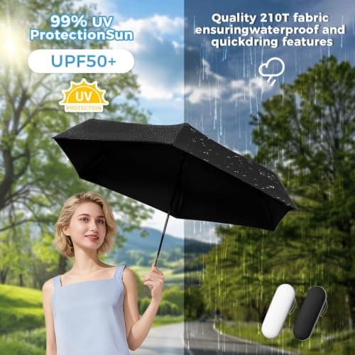 Mini Umbrellas for Women Handbag Size, Compact Folding travel Umbrella — view 4