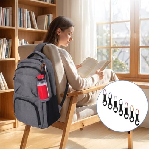 Sorcristy 7Pack Silicone Water Bottle Clips With Carabiner Lanyard — view 5