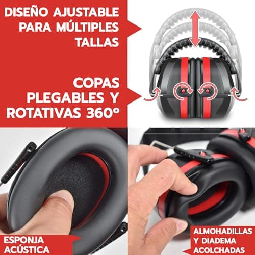 Nexus Soundproofing Headphones for Studying with Earplugs Noise Cancelling 34dB | Noise Cancelling Helmets | Anti-Noise | Soundproof Helmets | Noise Cancellation Headphones (LEGABLE) — view 3