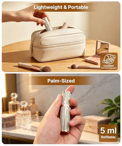 SVIFETEX PA06 5ml travel perfume atomisers refillable bottle, Glitter Gold — view 5