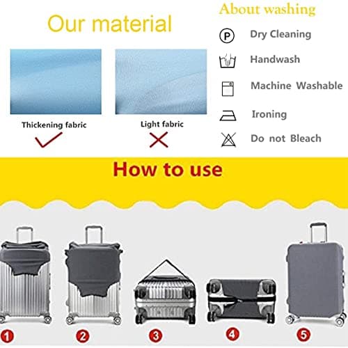Mateju Solid Color Elastic Luggage Covers, Suitcase Cover for 18-32in Suitcase Protectors, Trolley Case Protective Anti-Scratch Washable Travel Suitcase Protector (Burgundy,L) — view 5