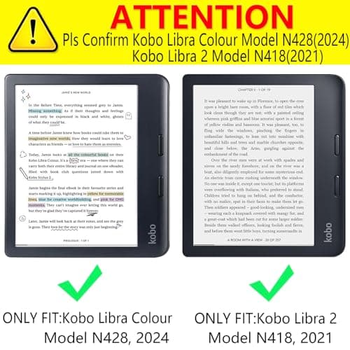 DMLuna Stand Case for Kobo Libra Colour (Model:N428, 2024 Release), Hands-Free Stand Lightweight Premium PU Leather Cover with Auto Sleep/Wake Function, Hand Strap and Card Slot, Agave Green — view 2
