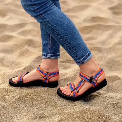 Lakeland Active Women's Mockerkin Adjustable Outdoor Walking Lifestyle Sandals - Wasdale Orange - 4 — view 2