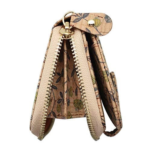 Boshiho Vegan Cork Wallet: Women's Purse Zipper Pocket Wallet with Card Holder Coin Purse Vegan Gift for Vegetarians Women Ladies Girls — view 4