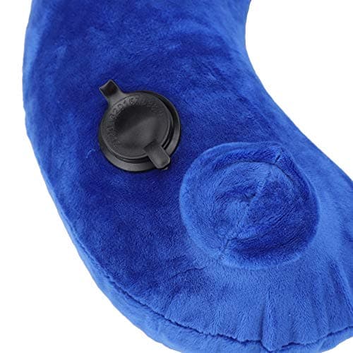 GETKIVA Inflatable Travel Neck Pillow U Shaped 4 Pack 32 x 30 x 10 cm One Press Auto Inflate Portable Neck Support (Blue) — view 6