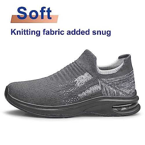 Women's Walking Shoes Lightweight Casual Jogging Shoes Ladies Tennis Shoes Workout Non-Slip Gym Sneakers Grey Size 5 — view 4