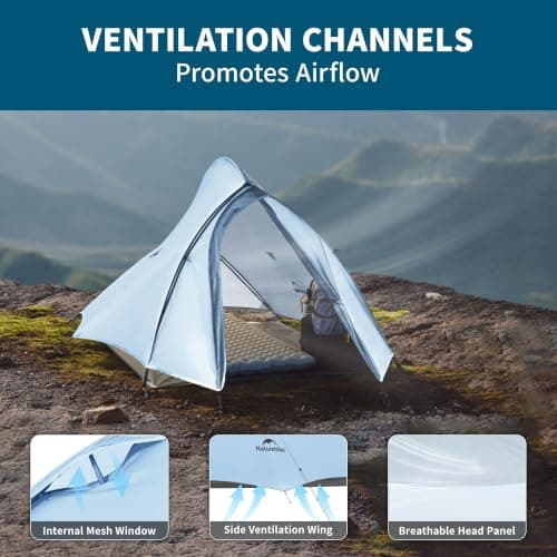 Naturehike Cloud Up 2 Person Backpacking Tent, Waterproof Double Layer — view 3