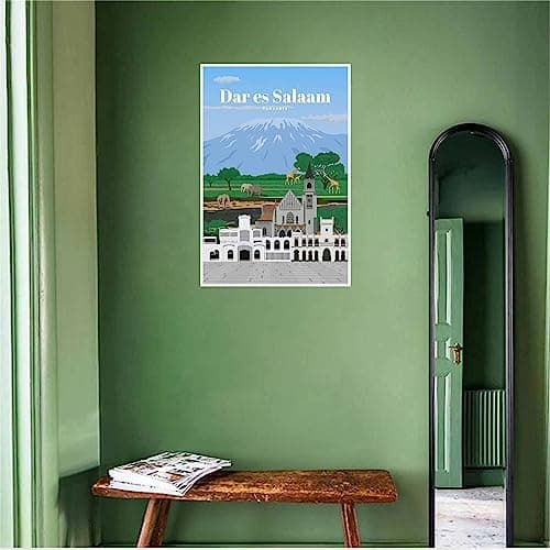 WEYUE Canvas Poster Dar Es Salaam Vintage Travel Poster Wall Posters Canvas Decorative Paintings Art Mural Unframed 40x60cm — view 5