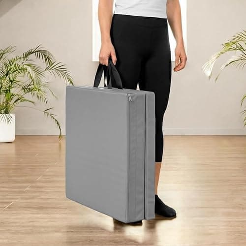 FORZA Tri-Folding Yoga Mat – PU Leather Folding Exercise Mat with Carry Handles – 6ft x 2ft Workout Mat for Yoga, Pilates & Stretching (FORZA Tri-Folding Yoga Mat) — view 6