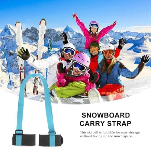 Snowboard Carrying Strap for Ski Board, Portable Nylon Blue — view 3