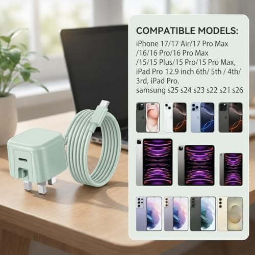 For iPhone 17 16 15 Pro Max 60W USB-C to C Charger Plug and Cable AVS DVS — view 3