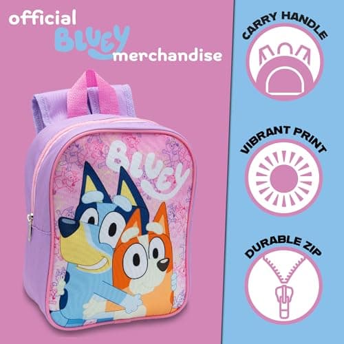 Bluey Kids Backpack Preschool Bag Toddlers Girls Mini Nursery Rucksack - Ages 1-3 years - Pink — view 2
