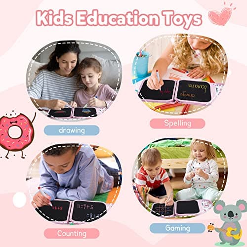 DoGeek Erasable Drawing Pad, Portable Reusable Drawing Board, Crazy Food Travel Toys Doodle Book for Kids 3 4 5 6 7 8 Year Old Boy Girl Birthday Gifts, 14 Pages for Magic Drawing with 12 Pens — view 5