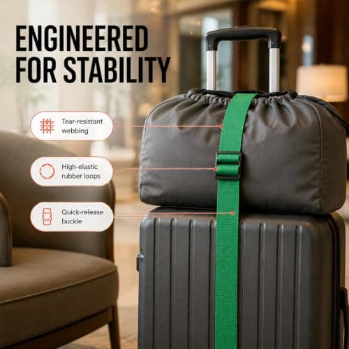 Cosblisvia Luggage Straps, Suitcase Straps 7 Pack Adjustable Bag Strap Set For Travellers, Families, Students, Airport Trips, Business Travel, Holidays, Assorted Colours — view 3