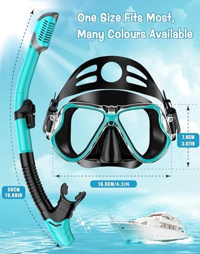 Karvipark Dry Snorkel Set, Anti-Fog Panoramic Snorkel Mask for Adults — view 6