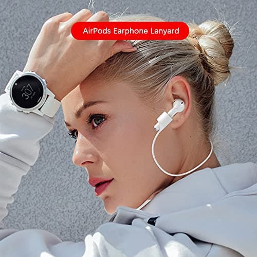 Magnetic Anti-Lost Straps for AirPods, Soft Silicone Sports Lanyard, Neck Rope Cord -(3-Pack) Wireless Headphones Anti-Lost Rope (Wine red / White / Light Purple) — view 3