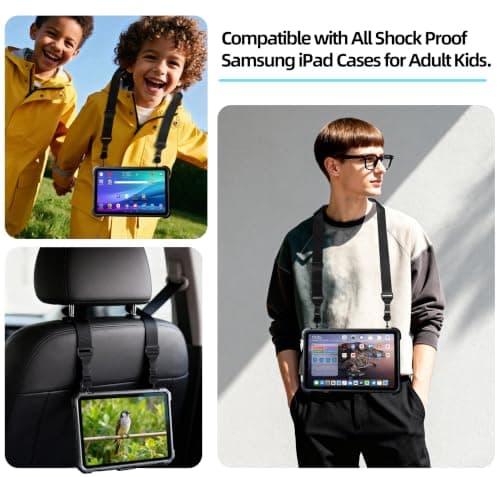 Gowjaw Adjustable Shoulder Strap:Comfortable for iPad Strap Nylon Neck Lanyard for iPad/Samsung Tablet Case,Camera Binocular Crossbody Laptop Luggage Bag — view 4