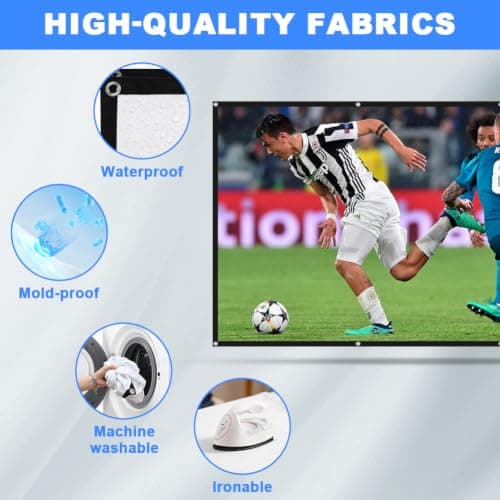 OFFCUP 100 Inch Portable Projector Screen, 16:9 HD 4K Wrinkle-Free Foldable — view 3
