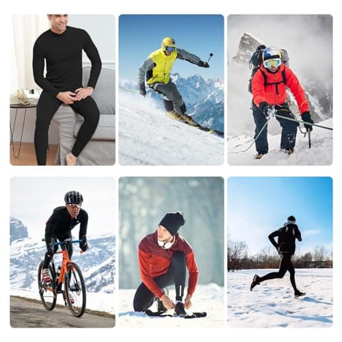 SIMIYA Thermal Underwear Mens Long Johns Fleece Lined Leggings — view 5