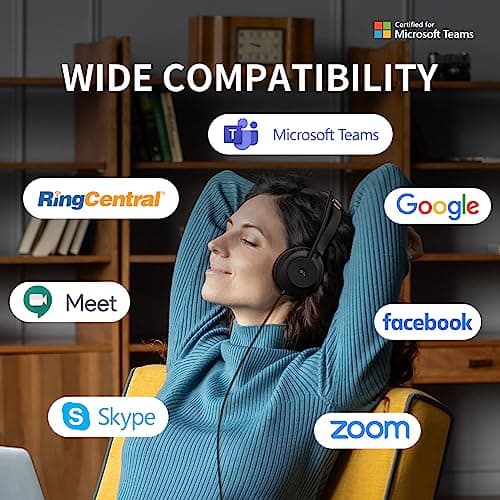Yealink UH37 USB Headset with Mic for PC Noise Canceling for Office USB-C/A — view 5