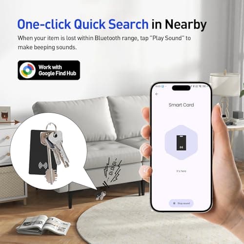 Wallet Tracker Card Android Rechargeable Tracker Tag, Works with Google Find Hub App (Android Only), 1.8mm Ultra Thin, Wireless Charge, IP68 Waterproof, for Wallets/Passports/Keys/Luggage, 2 Pack — view 4