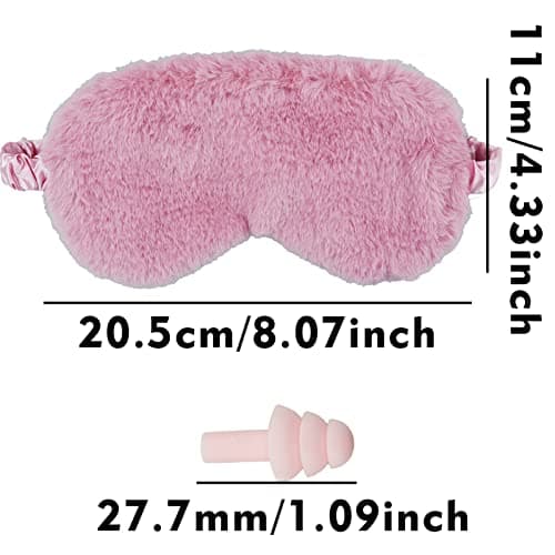 3Pack Silk Sleeping Masks for Women, Blackout Sleep Eye Mask, Soft Night Mask, Fluffy Eye Covers with Travel Pouch, Sleep Blindfold for Women Kids(Pink/Purple/Grey/Burgundy) — view 2