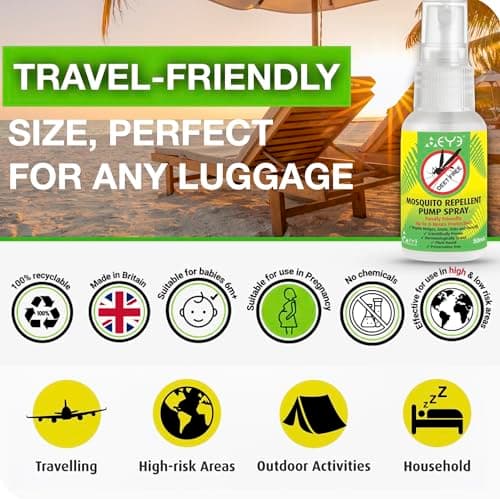THEYE Natural Mosquito and Insect Repellent Spray, DEET Free Plant Based Citrepel Pump Spray, Long Lasting 6 Hour Protection, Skin Friendly, Travel Size, 2 x 50ml — view 5