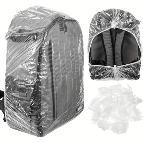 30Pcs Transparent Backpack Rain Covers, Disposable Lightweight Backpack Cover for Outdoor, Waterproof Dustproof Foldable(Straighten to 90 cm) — view 2
