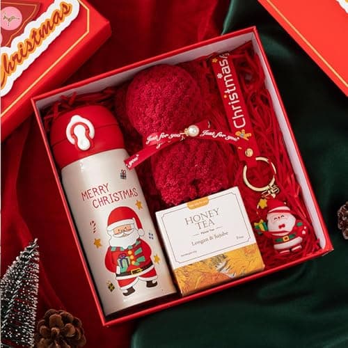 Christmas Travel Mug Gift Set, Christmas Gift Set Thermal Mug | Insulated Mug Set - Padded Sock, Sturdy and Safe Favors for Christmas, Birthday, New Year — view 3