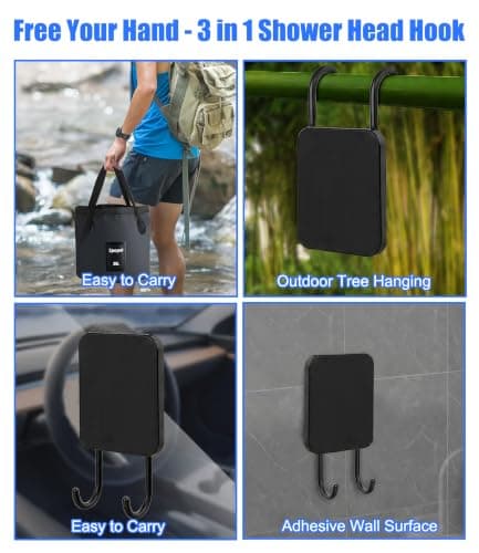 Portable Shower for Camping with Temperature Display: 6000mAh Shower Pump — view 5