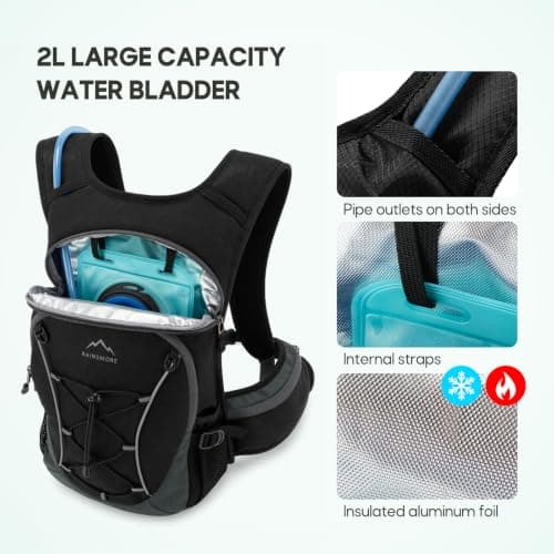 RAINSMORE Hydration Backpack With 2L Hydration Bladder Running Backpack — view 4