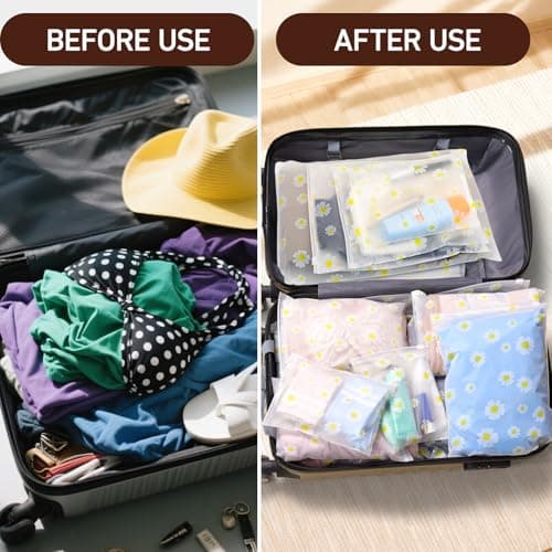 Reusable Zip Bags 40 Pack, Clothes Storage Bags for Travel Organising — view 5
