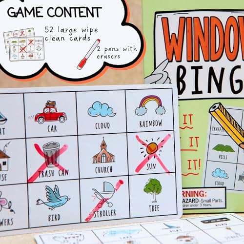 Boxer Gifts Window Bingo Fun Travel Game for Kids & Families, Road Trip Gift, 2+ Players, Ages 6+ — view 5