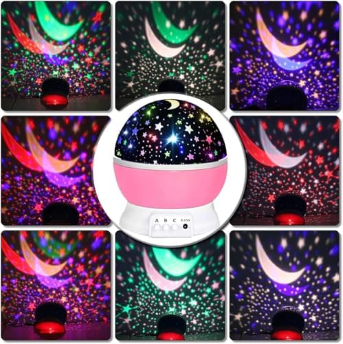Toys for 1-10 Year Old Girls,Star Projector for Kids 2-9 Year Old Girl Gifts Toys for 3-8 Year Old Girls Christmas Gifts for 4-7 Year Old Boys Birthday Gifts Stocking Stuffers for Kids (A Pink) — view 6