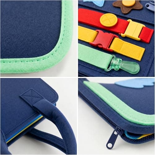 Boyfield Blue Busy Book 1+ Year Old Montessori Travel Toy for Kids (Blue) — view 5