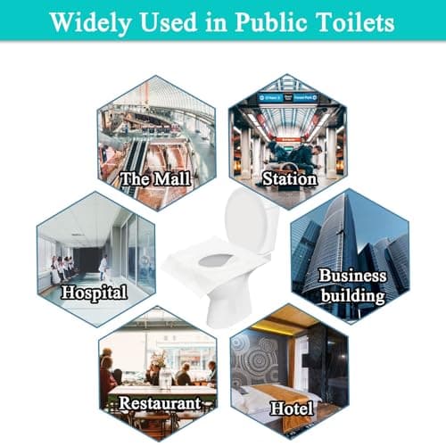 MAIYADUO 60PCS Disposable Toilet Seat Covers, Flushable Toilet Seat Covers for Kids Adults Pregnant Women, Disposable Toilet Seat Cover for Travel, Use in Public Toilets — view 4