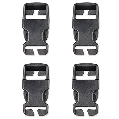 DYZD Plastic Buckle Repair Kit Quick Release Buckles No Sewing Required for Backpack Bag (4pcs Black,25 mm)