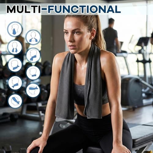 GLGHMH 6PCS Cooling Towels Microfibre Sweat Cloth Breathable Instant Neck Cooler For Men Women Adults For Gym Fitness Yoga Golf Camping Travel Summer Sports Essentials Workout Accessories Set — view 5