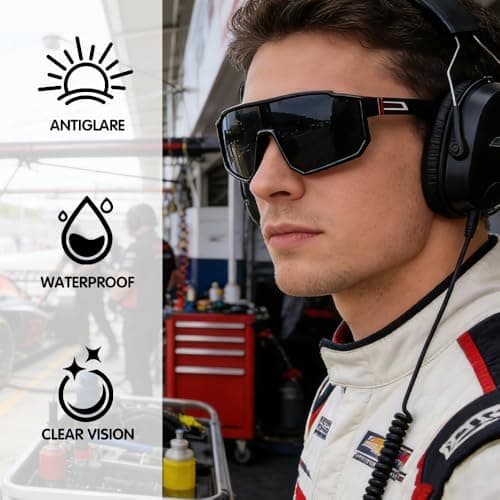 SKIKHN Cycling Glasses, 6 Pack Polarized Sports Sunglasses, Windproof Cycling Sunglasses for Men Women, UV400 Protection Ski Goggles for Outdoor Bicycle Motorbike Driving Fishing — view 5