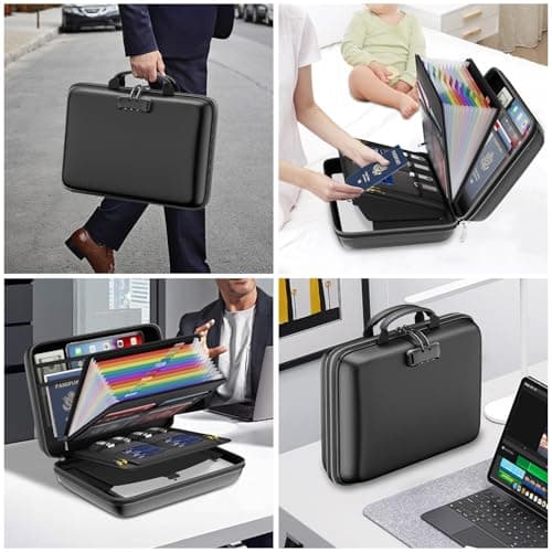 DocSafe Fireproof File Organiser with 13 Pocket File Folder Black — view 6