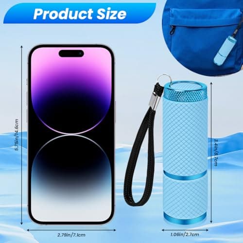 AXFEE 2PCS Small Torch, Battery Operated Torch,Flashlight-Torchs with 9 LED — view 2