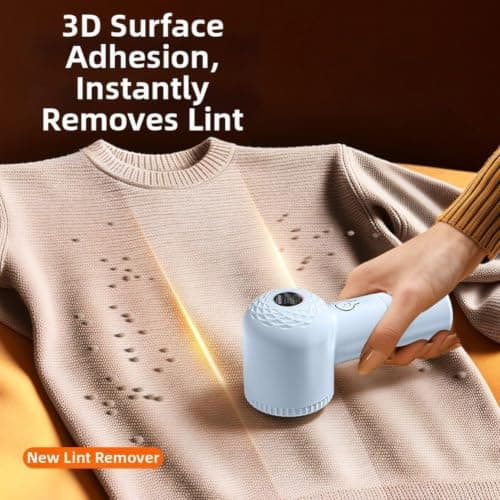 Stainless Steel Lint Trimmer USB Charging Safe Mesh Stainless(Blue) — view 2
