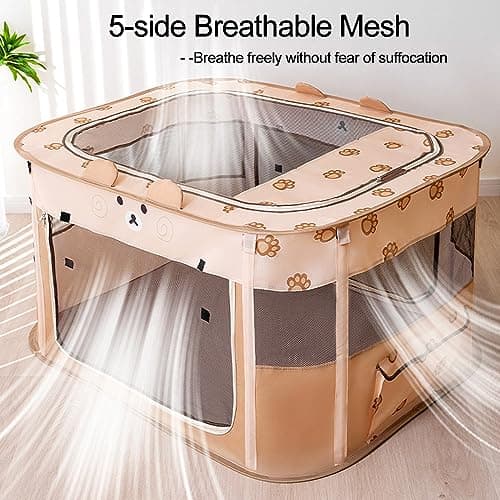 Foldable Pet Playpen Portable Kennel Cage for Puppy Dog Kitten Cat — view 5