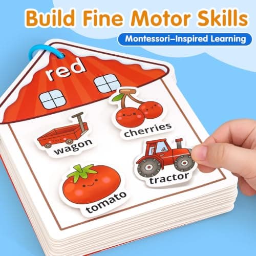 MUONE Montessori Busy Book Colour Sorting Toys for Toddlers 2-3 Years — view 5