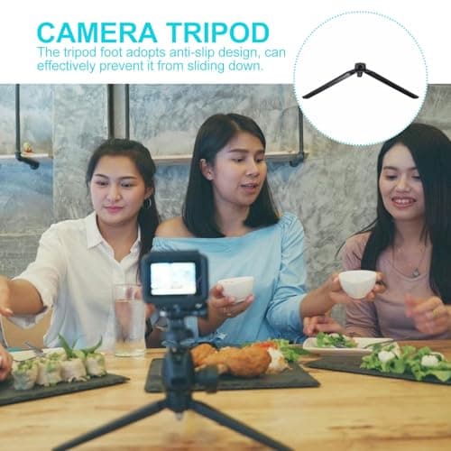Zerodeko Foldable Tabletop Tripod Anti-slip Design with 1/4 Inch Screw 2pcs Abs and Rubber Material for Cameras and Projectors for Streaming and Recording — view 3