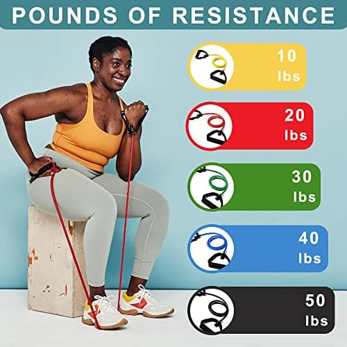 Resistance Bands with Handles, Exercise Bands with Handles, Door Anchor — view 2