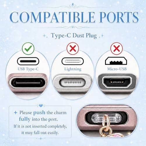 Berirexrion Inserts Cardstock for Clear Case - 12 PCs Blue Back Card Cover Hand Strap Dust Plug Charms for Kindle Paperwhite 11th 12th E-Readers Tablet Accessories Finger Grip Holder — view 5