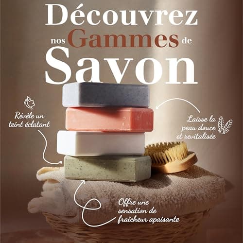 La Maison du Savon de Marseille - Provence Lavender Soap Bar - Enriched with Organic Shea Butter - Hydrating Hand & Body Soap - 100% Natural Ingredients - Made in Provence - 3x125g — view 5