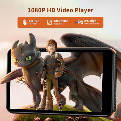 Fanvace 32GB MP3 Players with Bluetooth WiFi, Android 13 MP3 MP4 Players with 4" Touchscreen and Speaker, Spotify Music Player with Audible, Amazon Music, Play Store (Orange) (32GB-Orange) — view 4