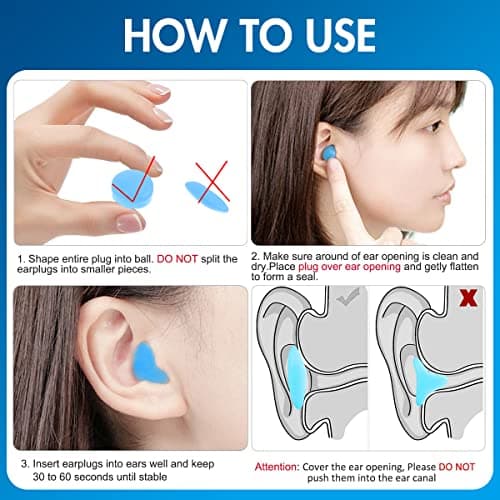 Fantasyon6 Pairs Silicone Ear Plugs, Reusable Noise Cancelling — view 3